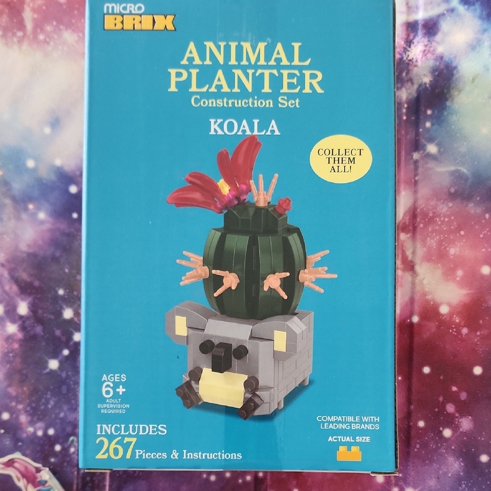 Micro Brix Koala Animal Planter Set